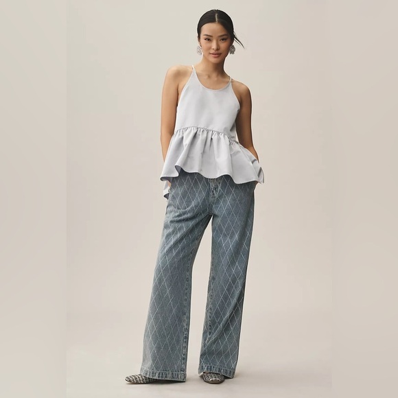 NWT! Anthropologie Let Me Be Shine Halter Babydoll Tank - Size Small 💎🟤 - Picture 3 of 9